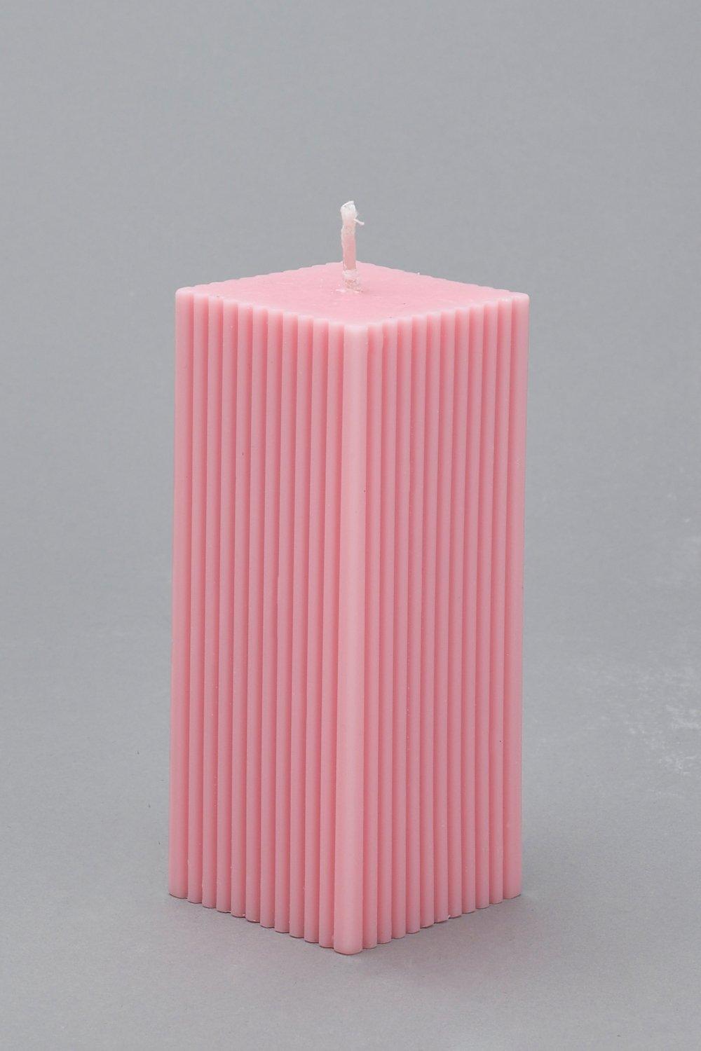 Square pillar shop candles