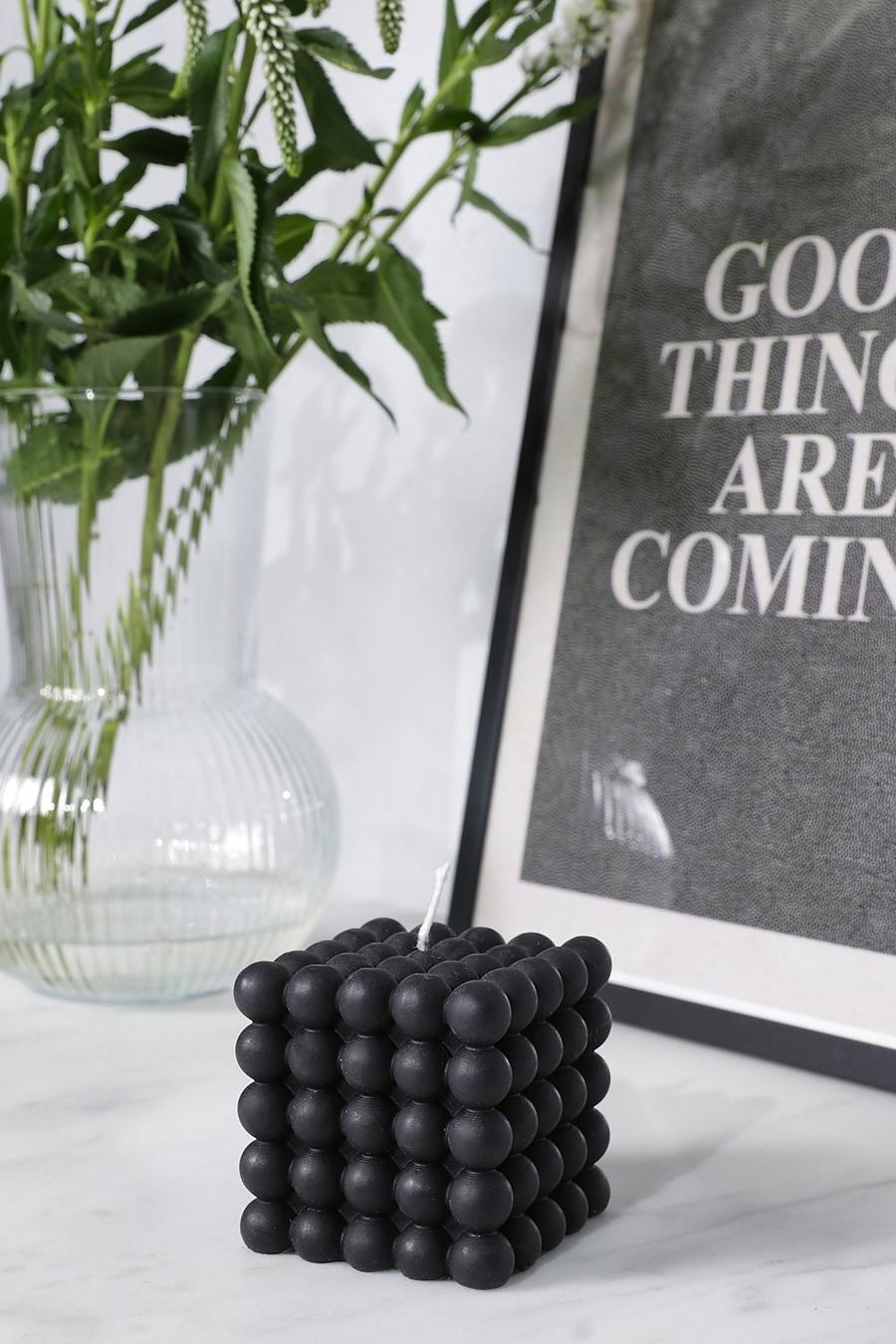 Black Double Bobble Square Candle image number 1