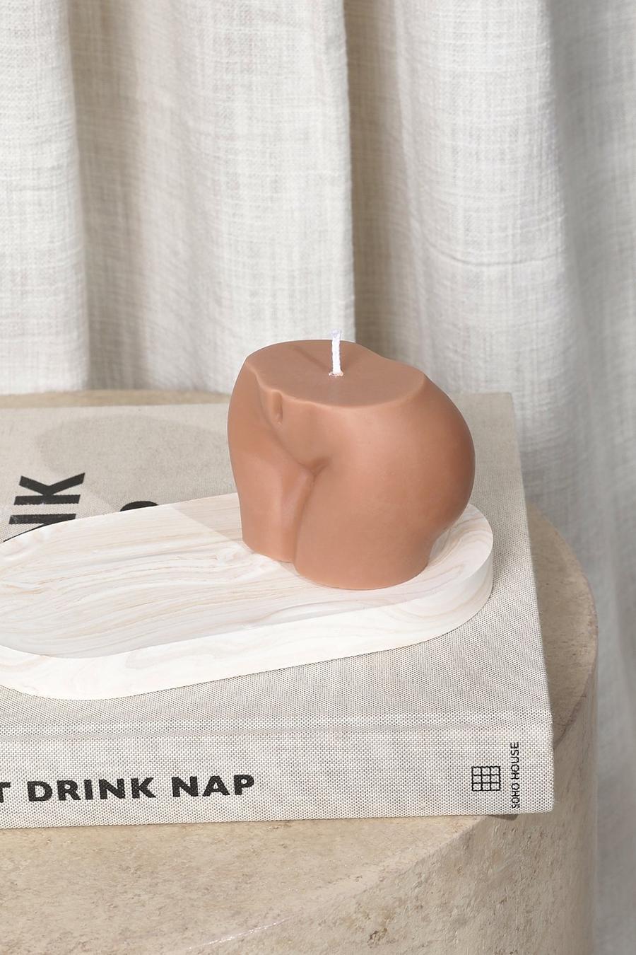 Brown brun Booty Shape Candle image number 1