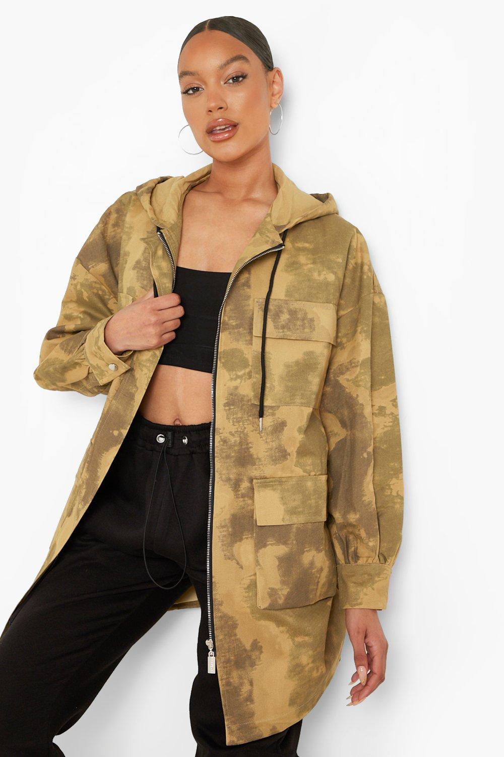 womens twill parka jacket