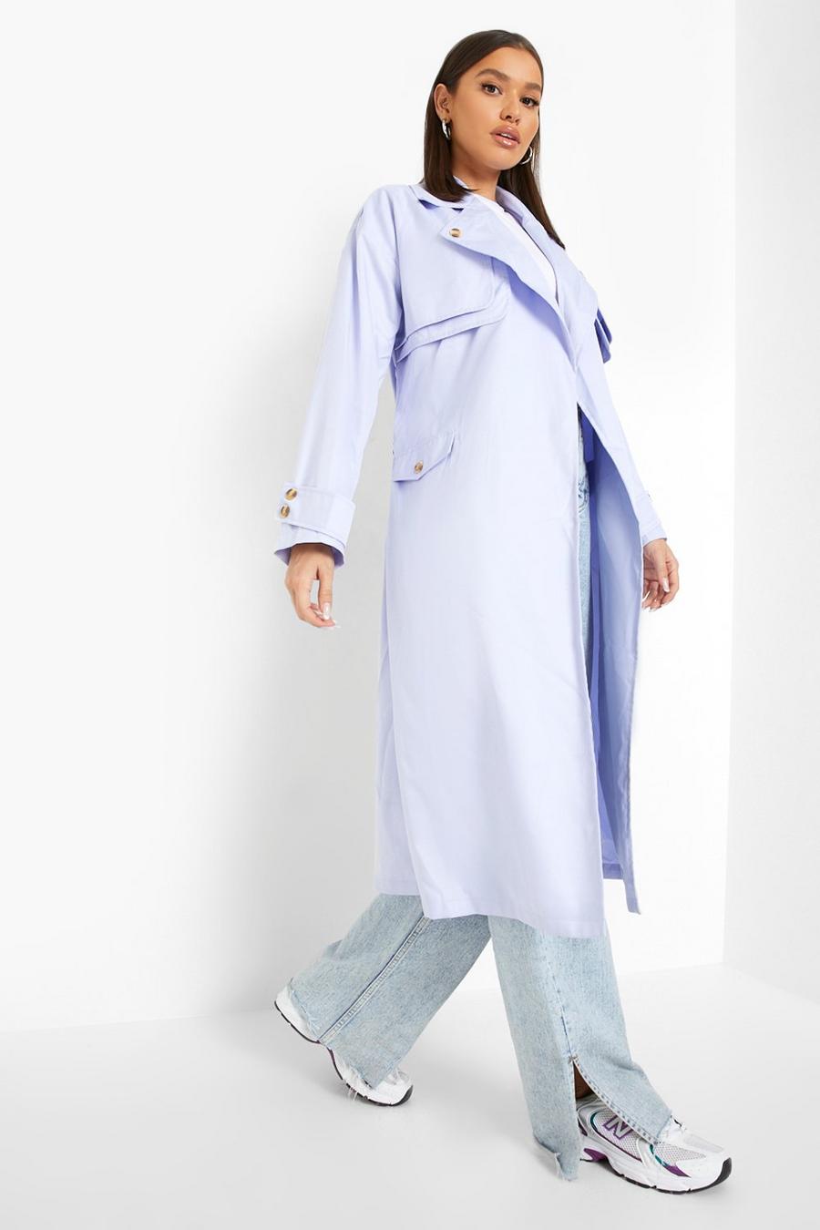 Lilac Double Layer Trench Coat image number 1