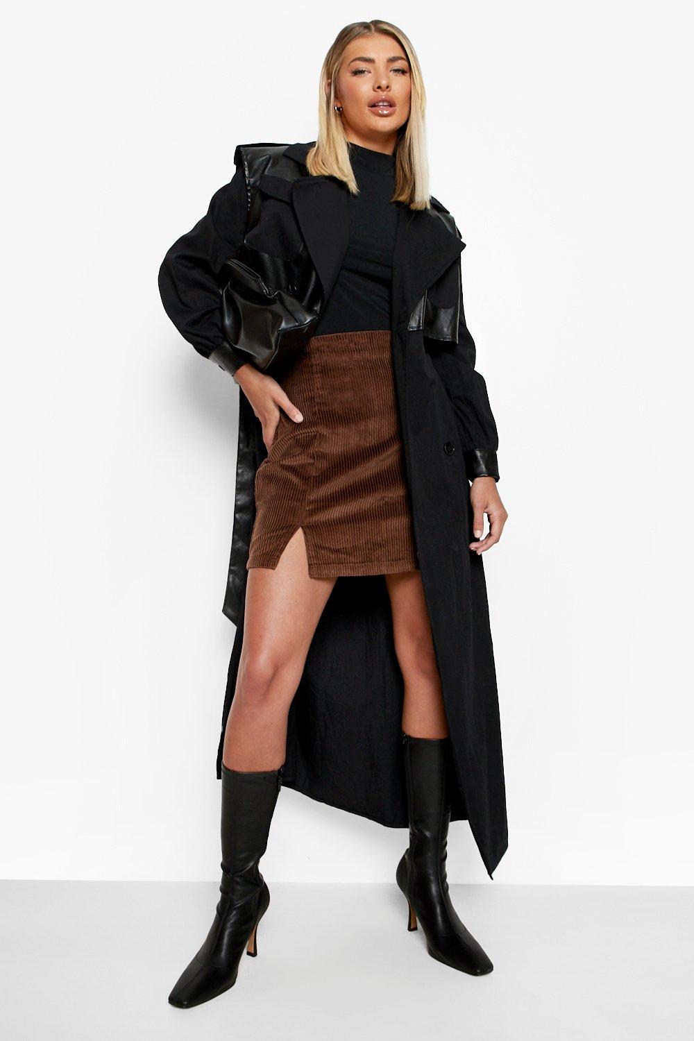 Cord skirt outlet boohoo