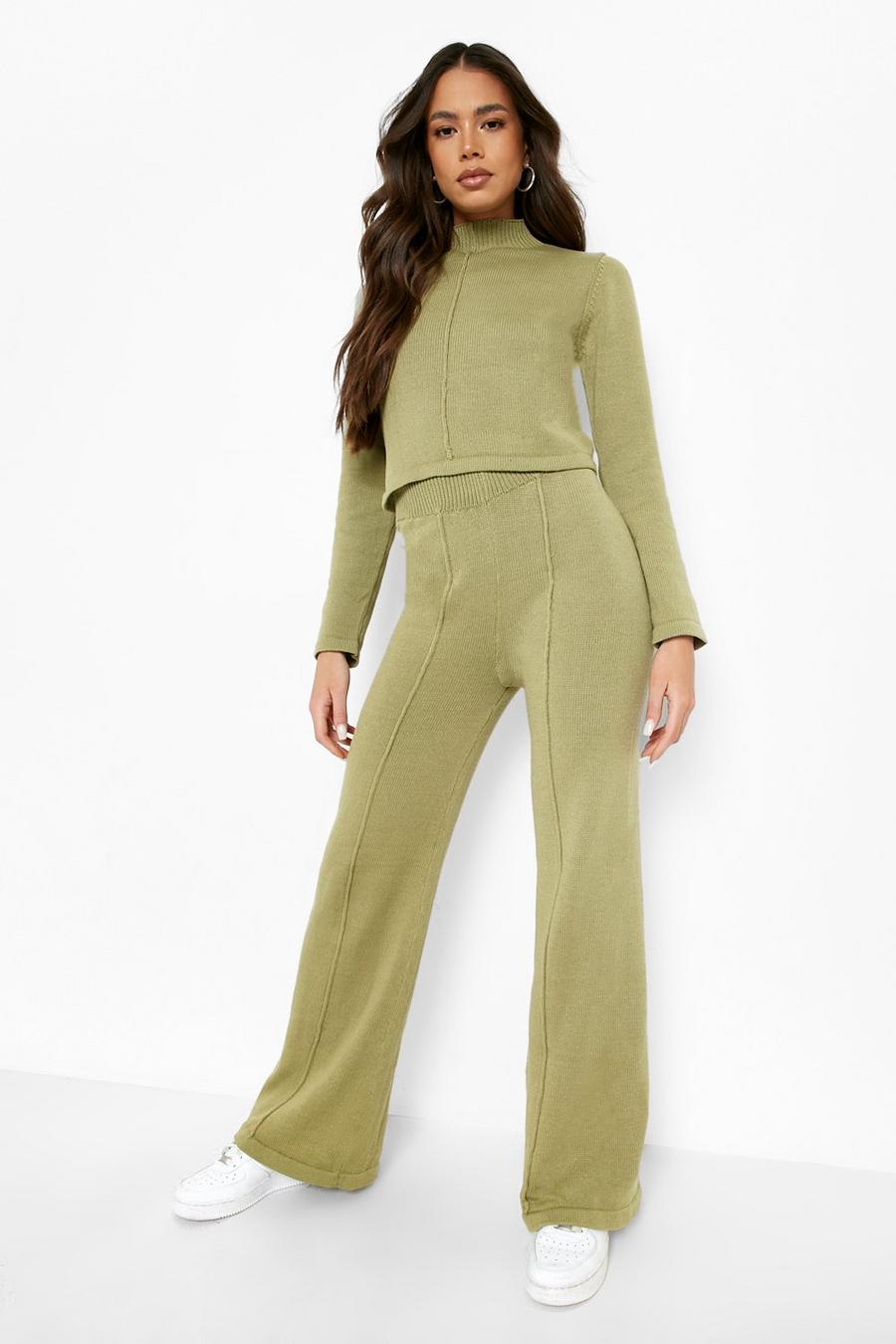 Sage Wide Leg Knitted Co-ord image number 1