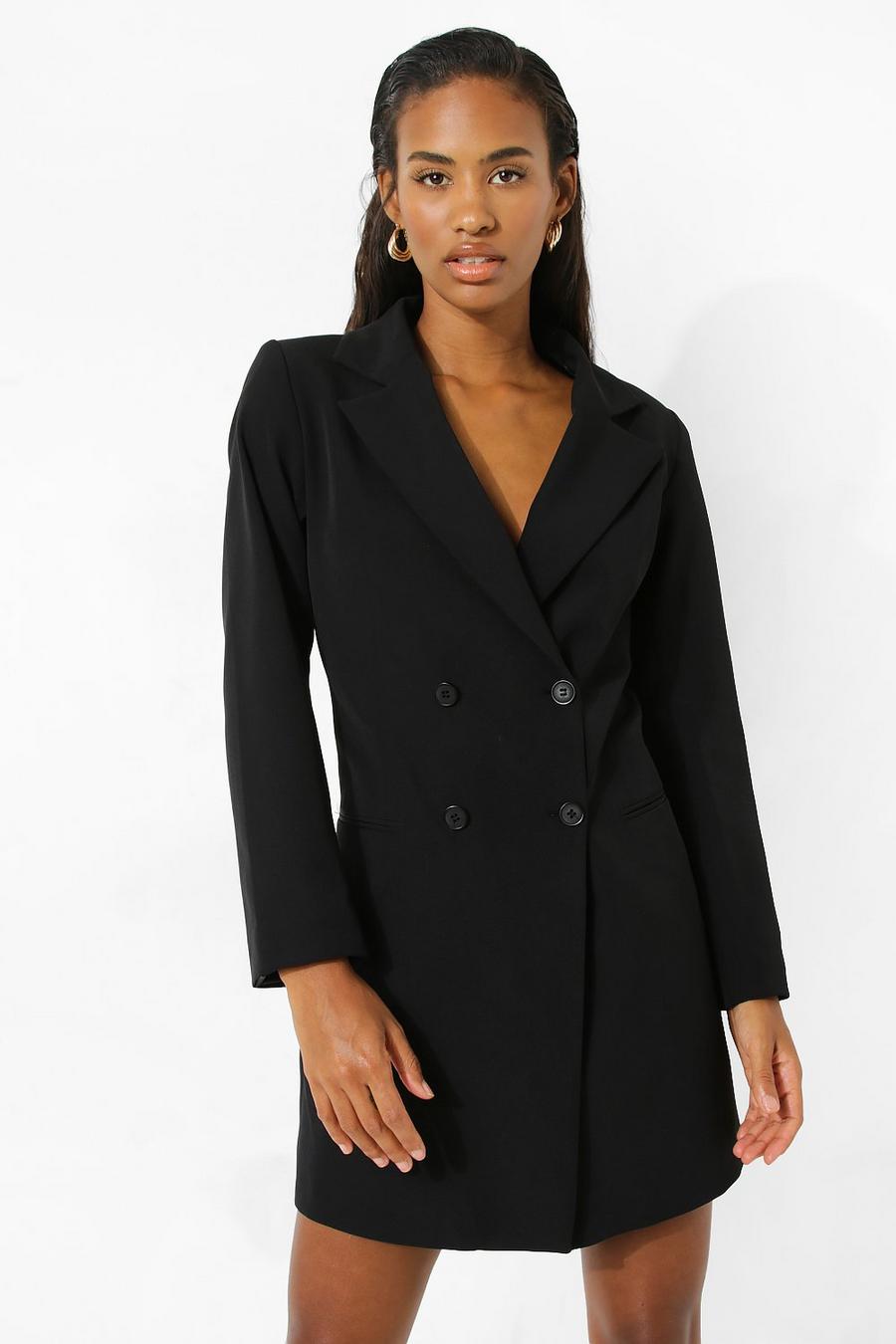 Black Neon Double Breasted Blazer Dress image number 1
