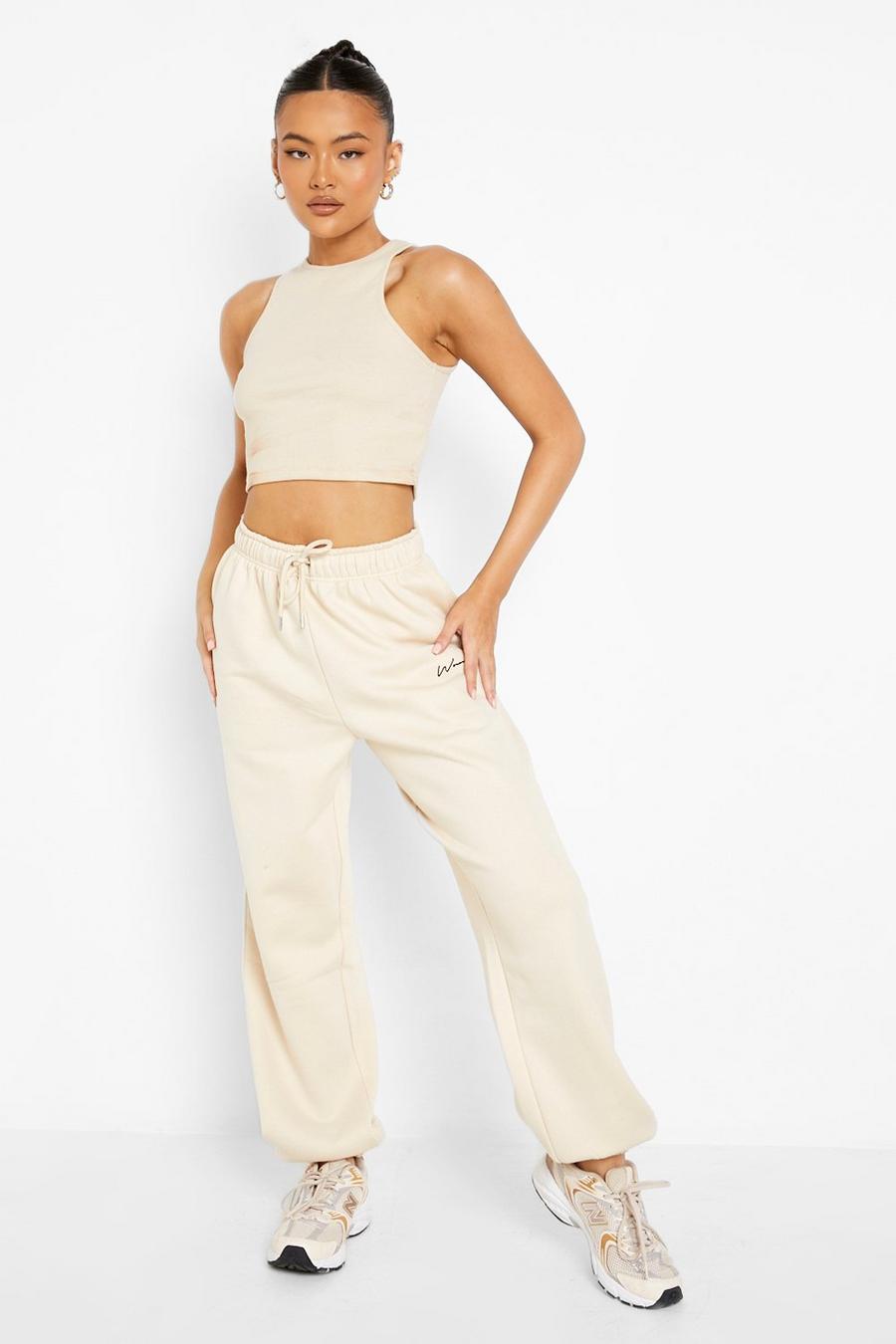Stone Recycled Oversized Embroidered Woman Track Pants image number 1