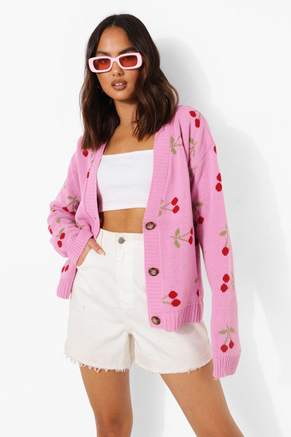 Boohoo pink outlet cardigan