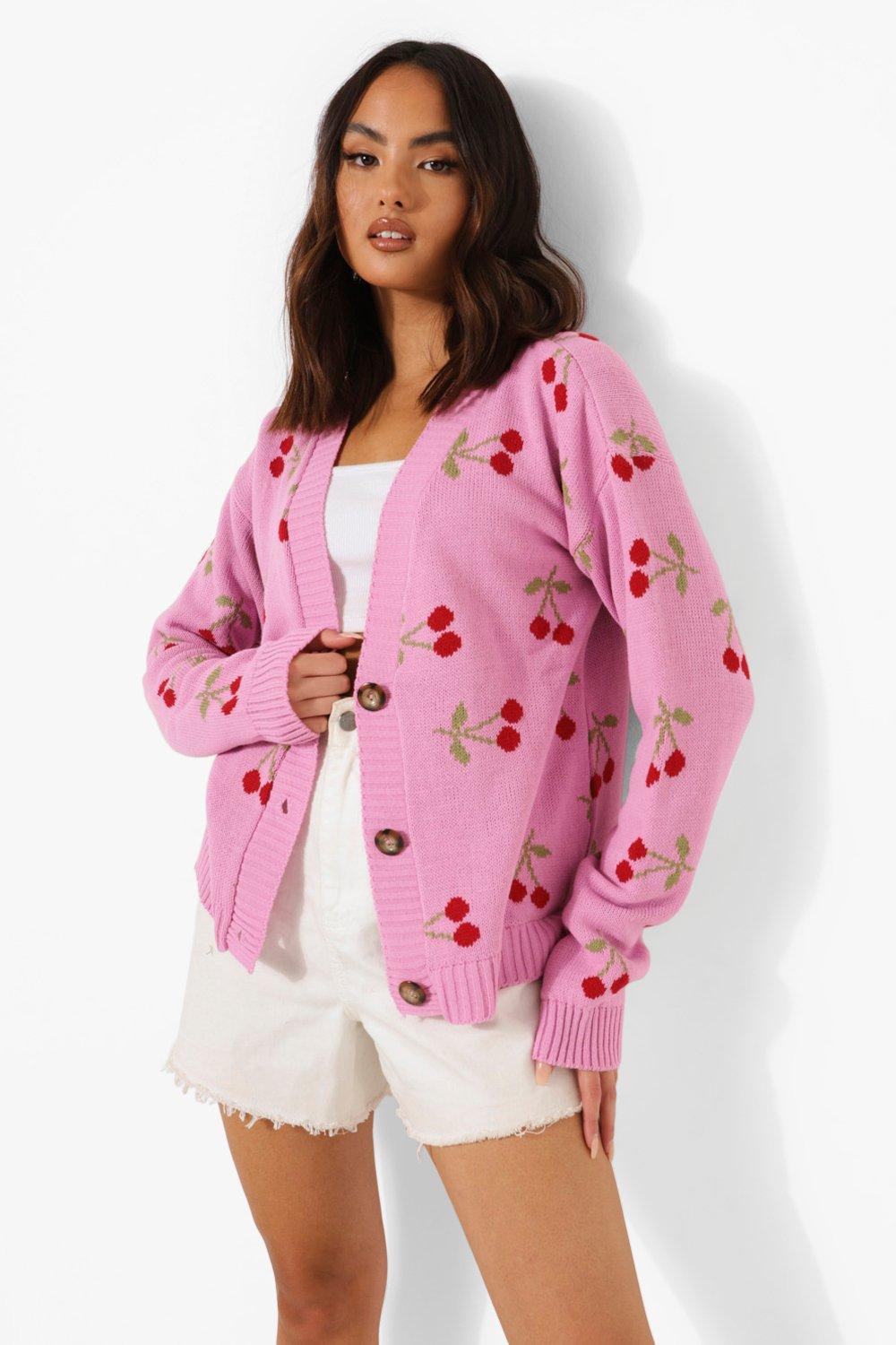 Boohoo hotsell pink cardigan