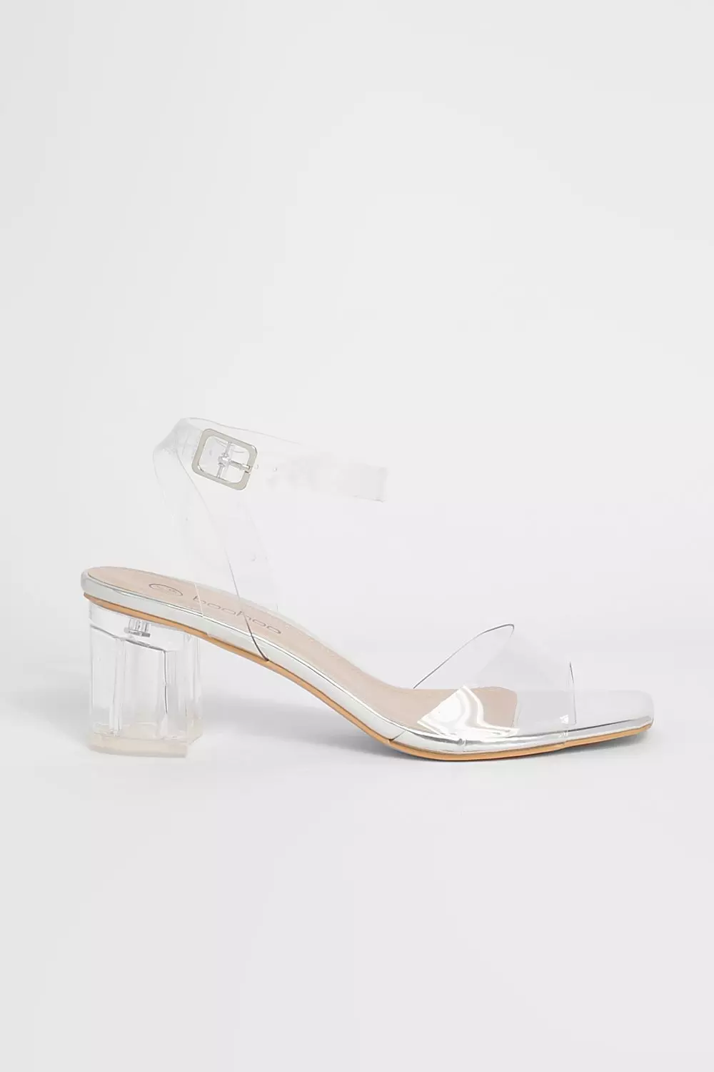 Wide fit clear block on sale heels