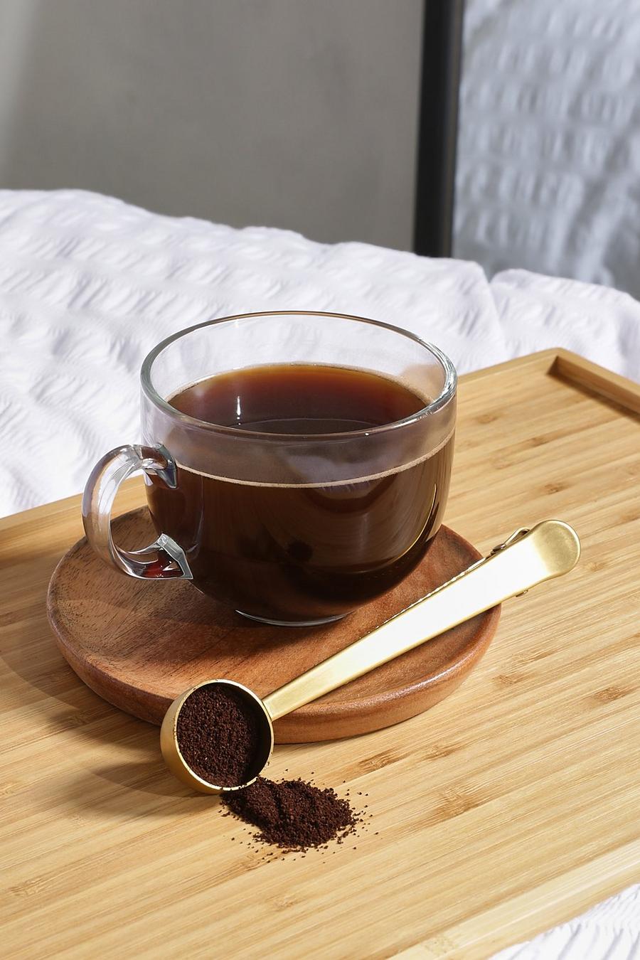 Molletta con cucchiaino porzionatore per caffè, Gold image number 1