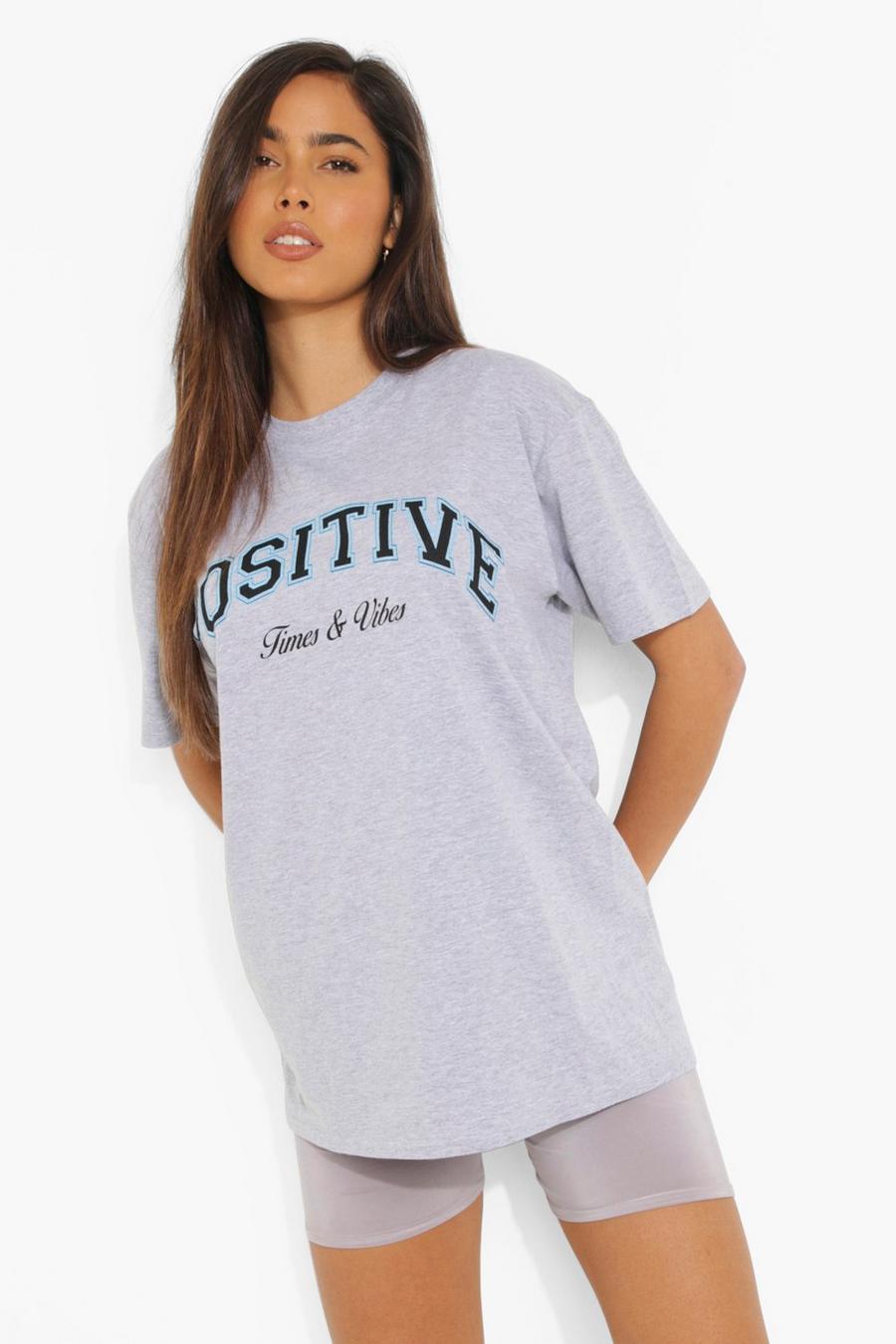 Grey marl Positive Oversize t-shirt image number 1
