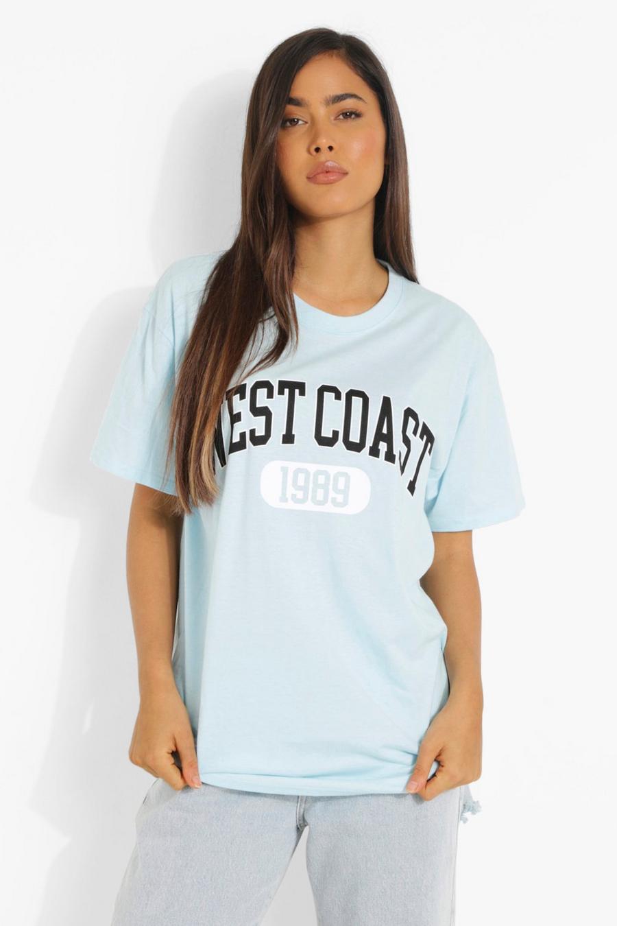 Baby blue West Coast Oversize t-shirt image number 1