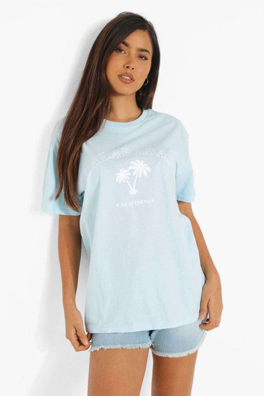 Baby blue Calabasas Oversize t-shirt image number 1