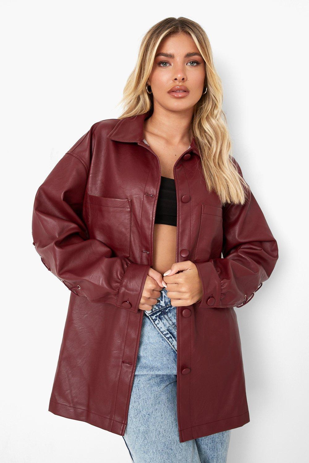 maroon shacket