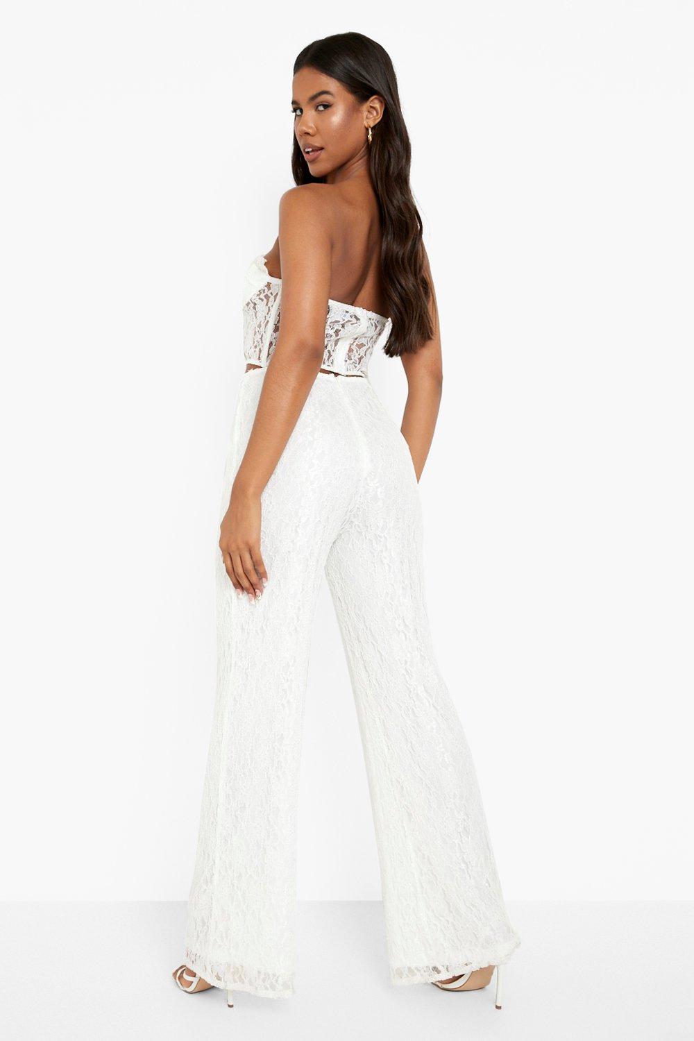 Lace wide leg trousers best sale