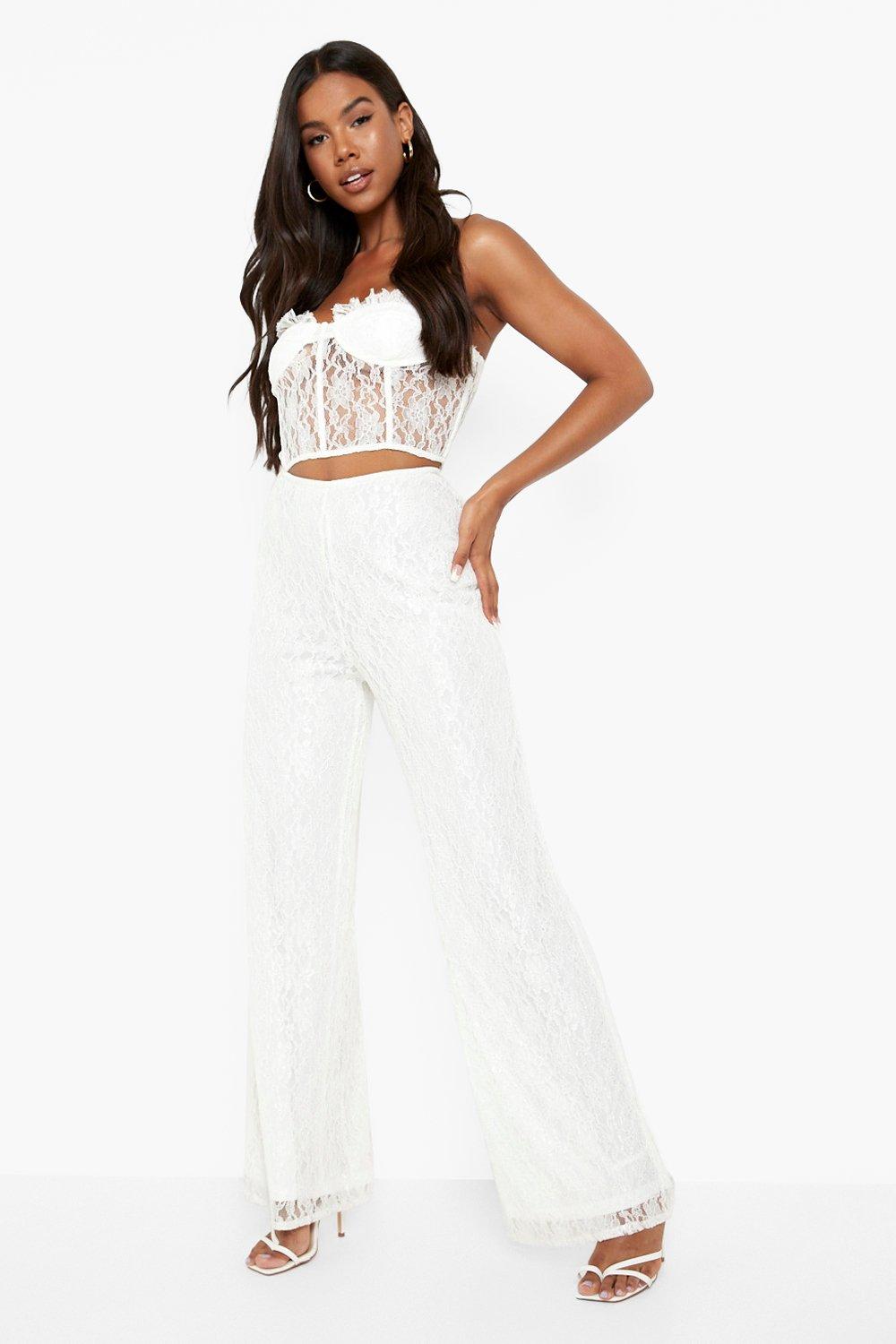 Wide leg 2025 lace trousers