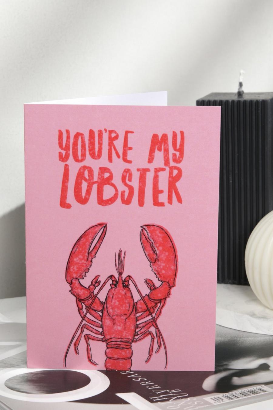 Peechy - Biglietto d'auguri "You'Re My Lobster" (Sei la mia aragosta), Pink image number 1