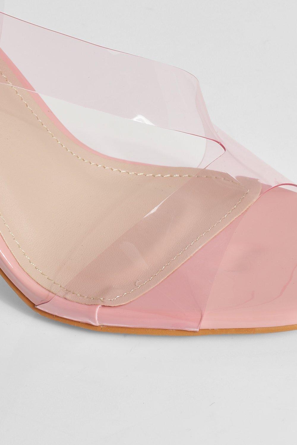 Pink clear sandals online