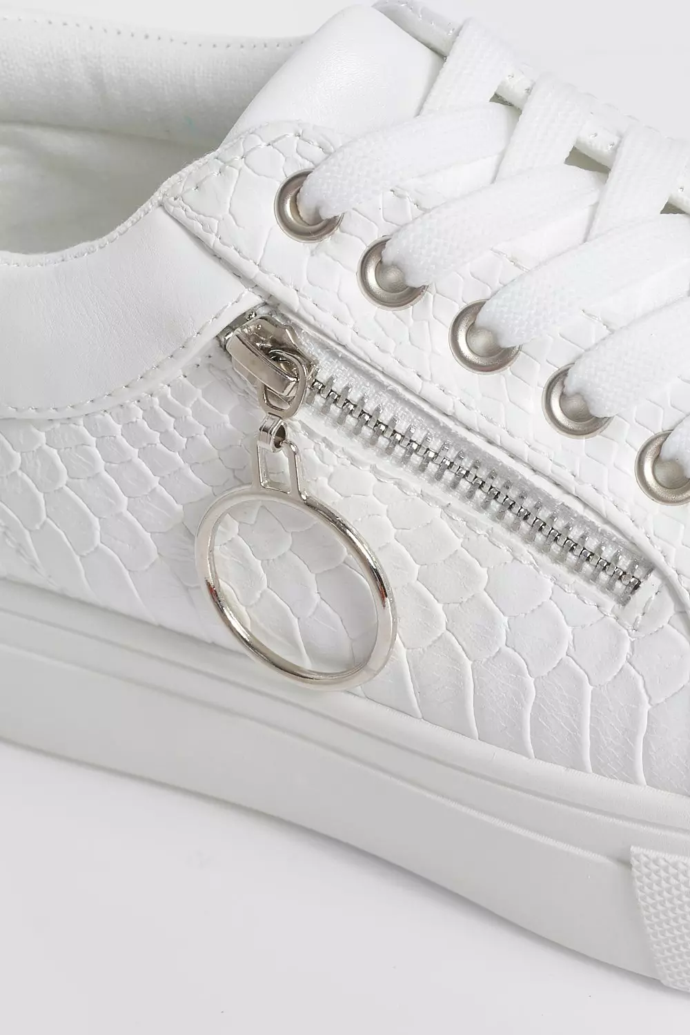 Trainers with sale zip detail