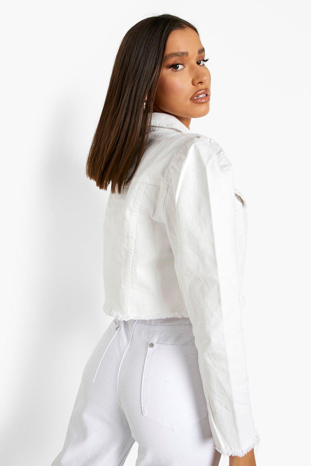 White puff 2024 sleeve jacket