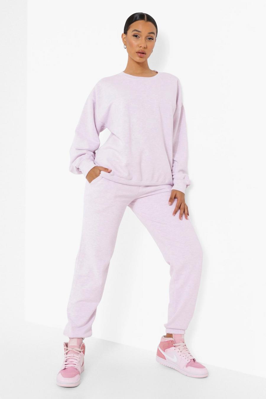 Gefärbte Oversize Marl Jogginghose, Pastel pink image number 1