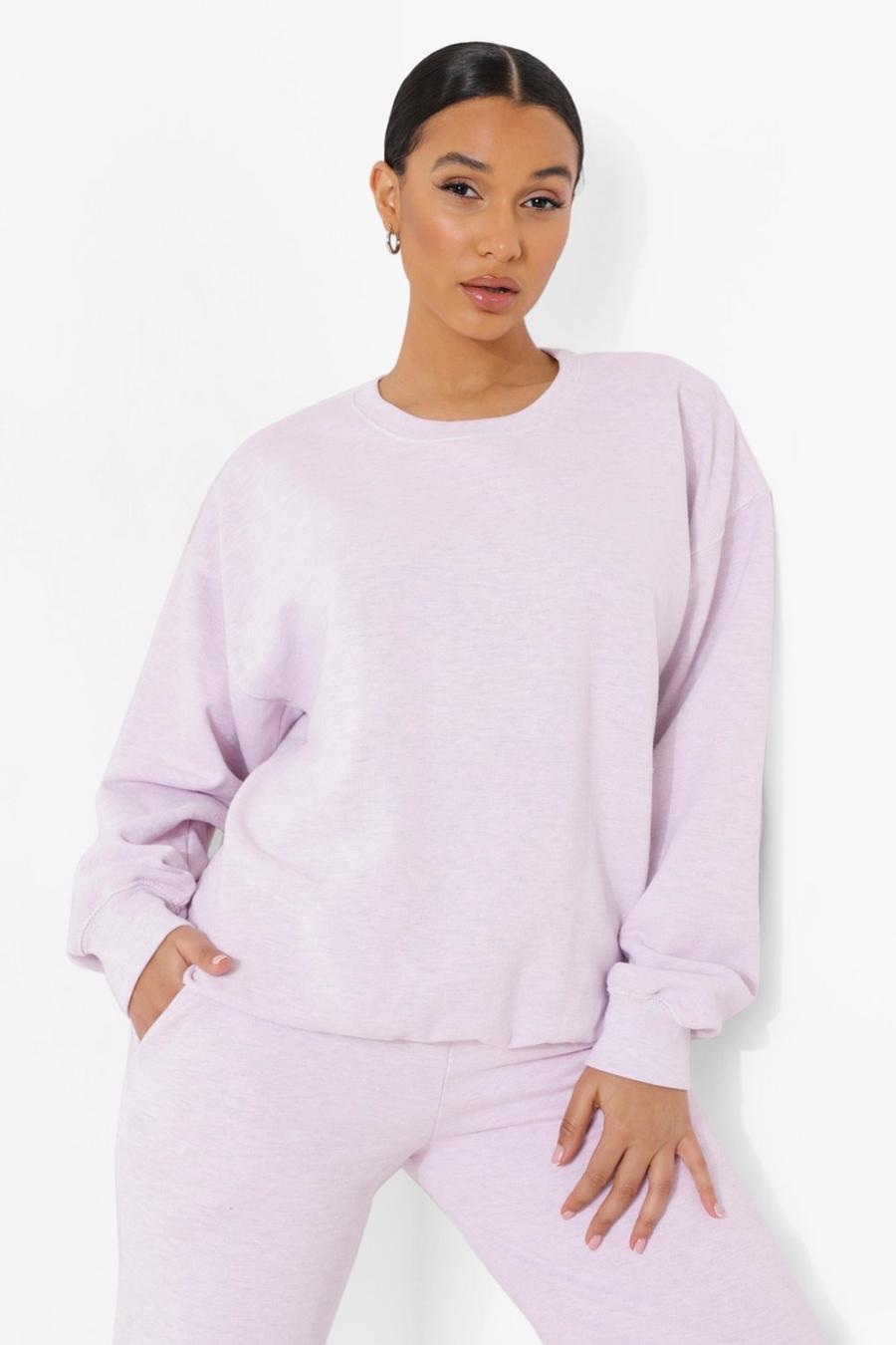 Gefärbtes Oversize Marl Sweatshirt, Pastel pink image number 1