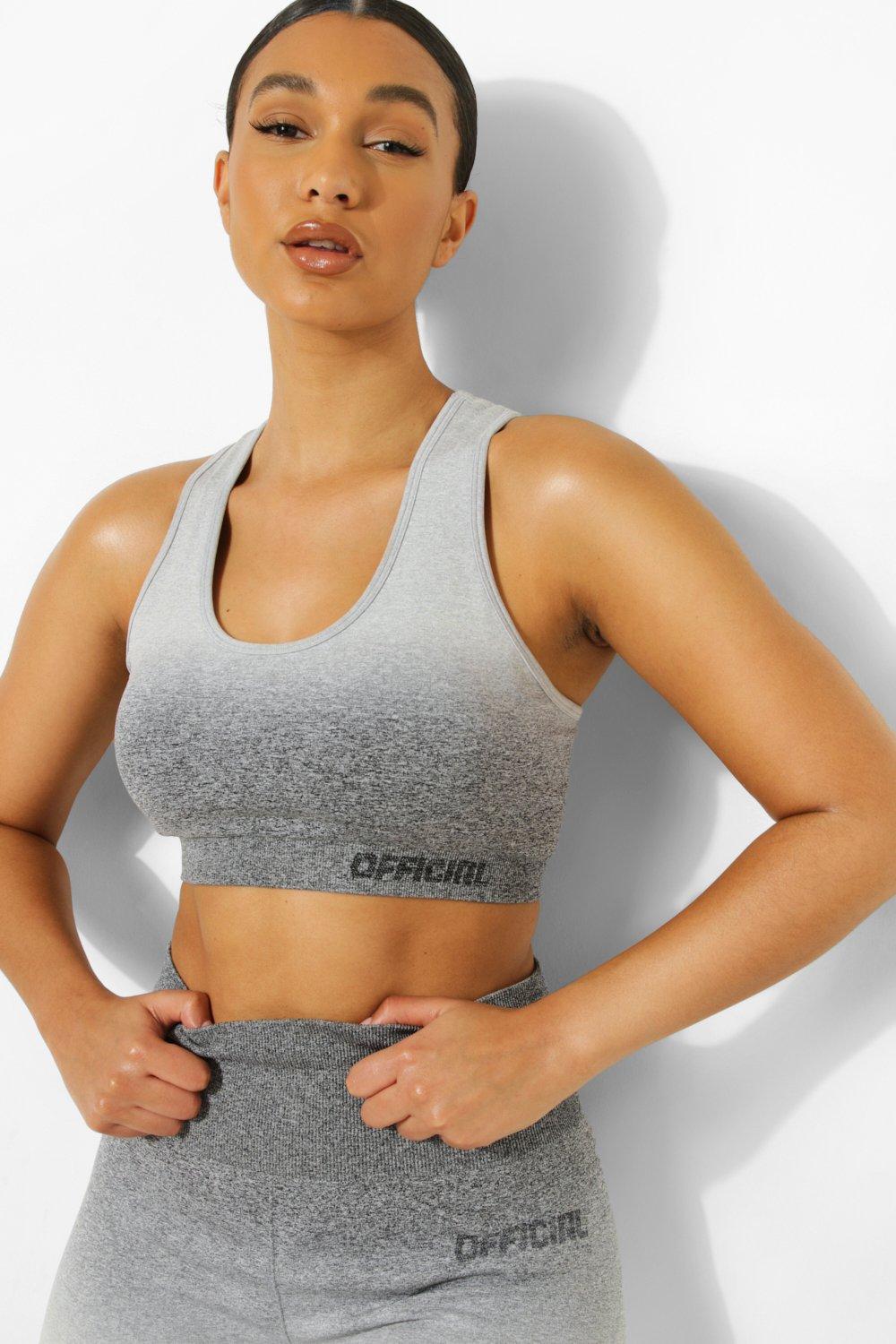 Seamless Sports Bra Grey Ombré