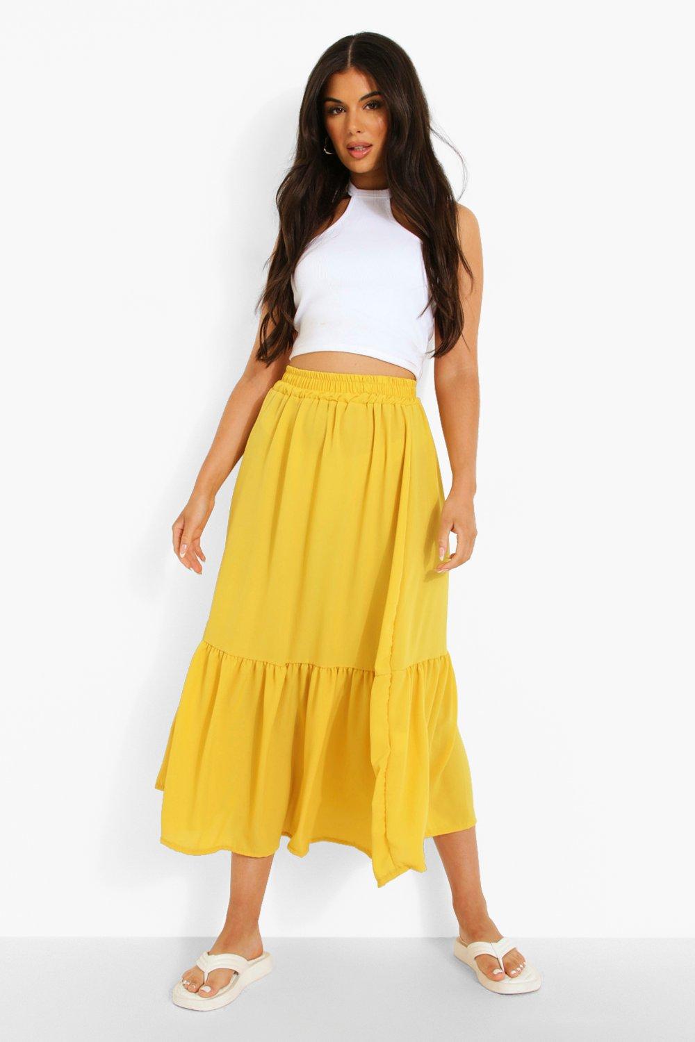 Tiered Maxi Skirt boohoo