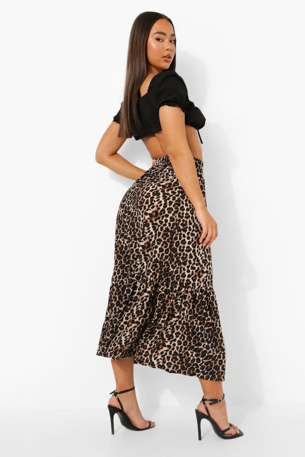 Leopard print 2024 maxi skirt nz