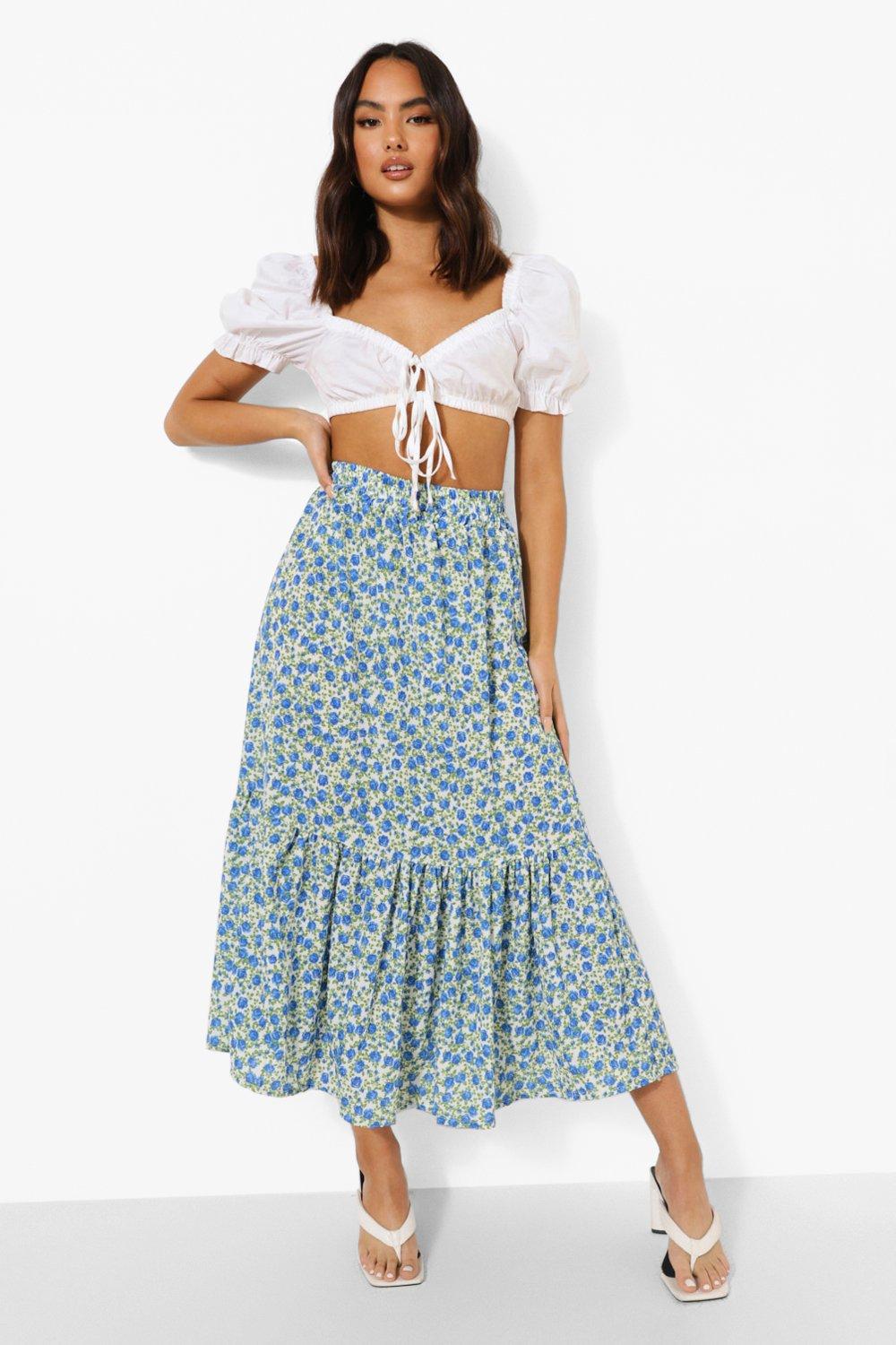 Floral ditsy 2025 maxi skirt