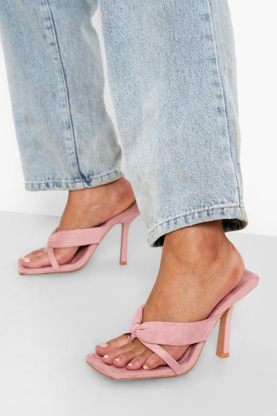 Lilac Padded Toe Post Mule image number 1