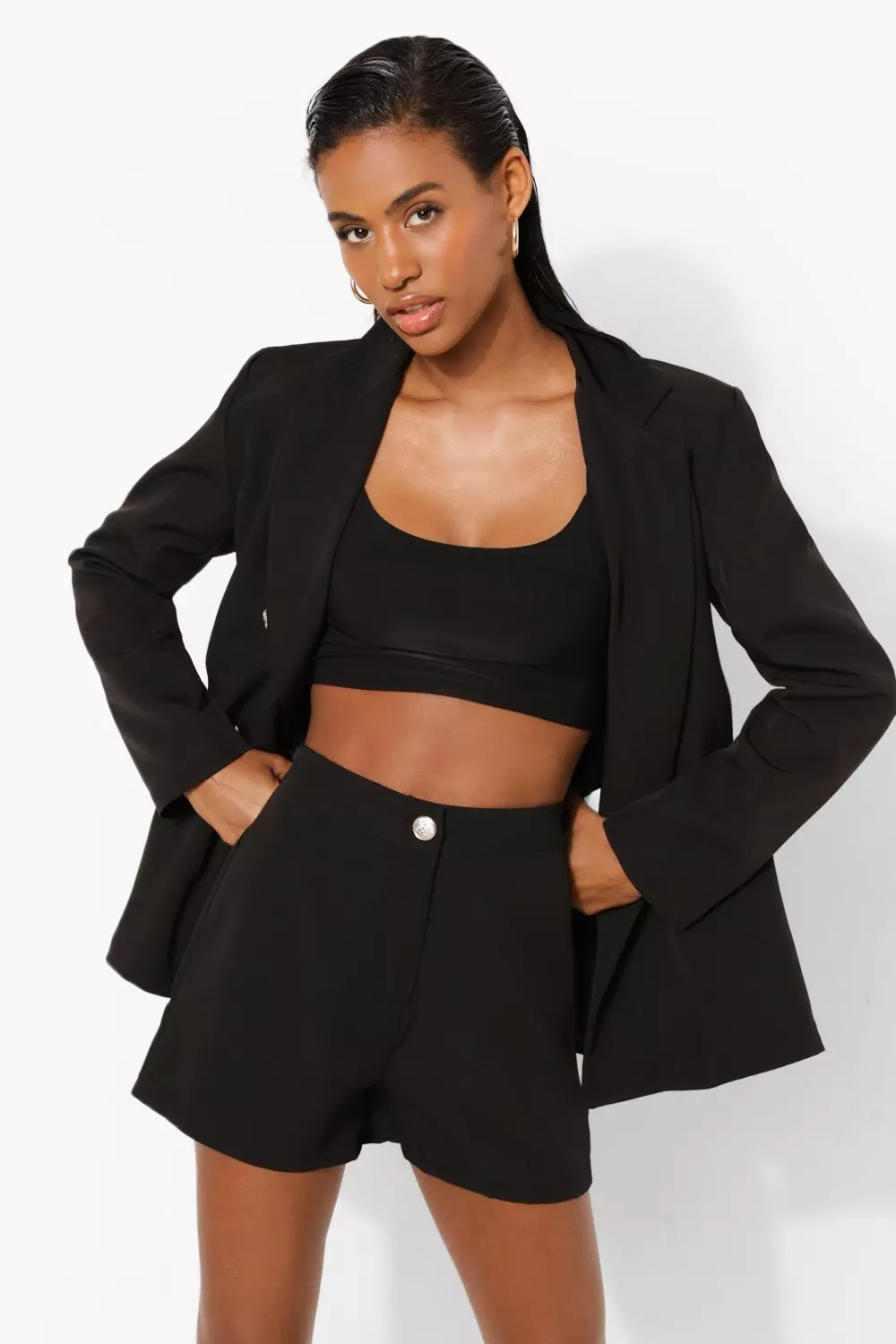 Short hotsell black blazer