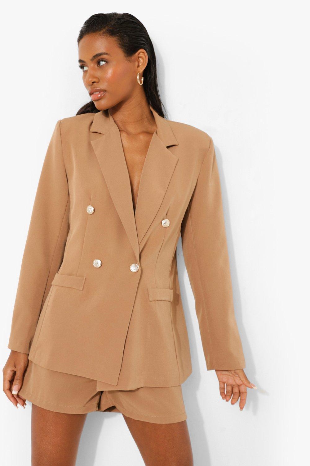 Camel blazer hot sale gold buttons