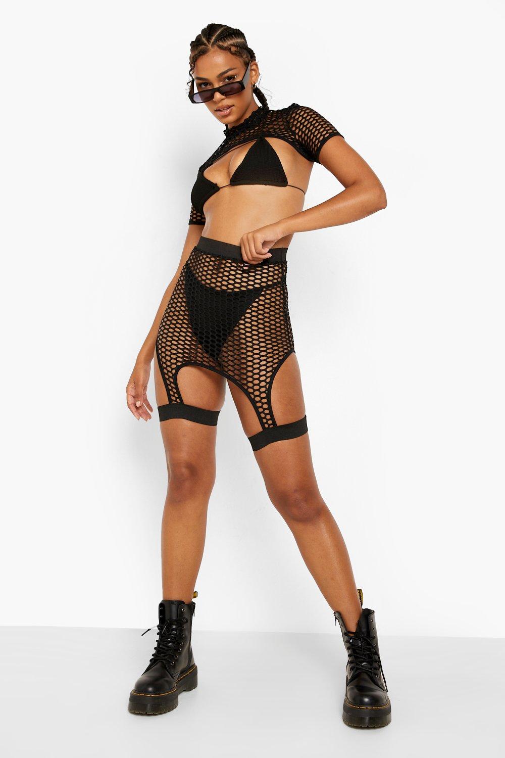 Boohoo store fishnet top