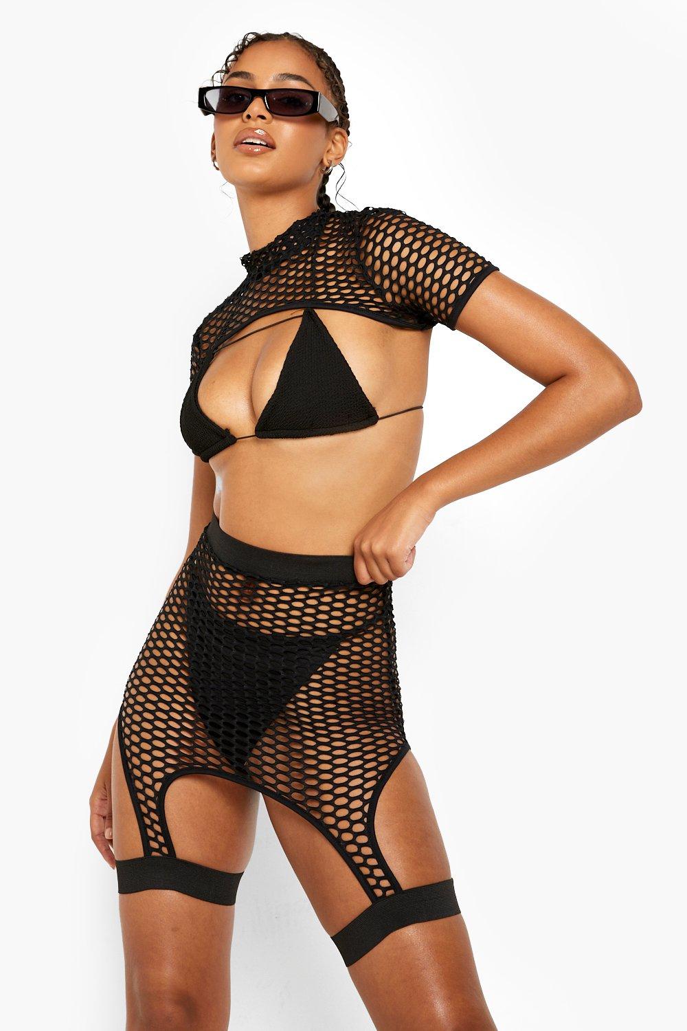 Boohoo sale fishnet shorts