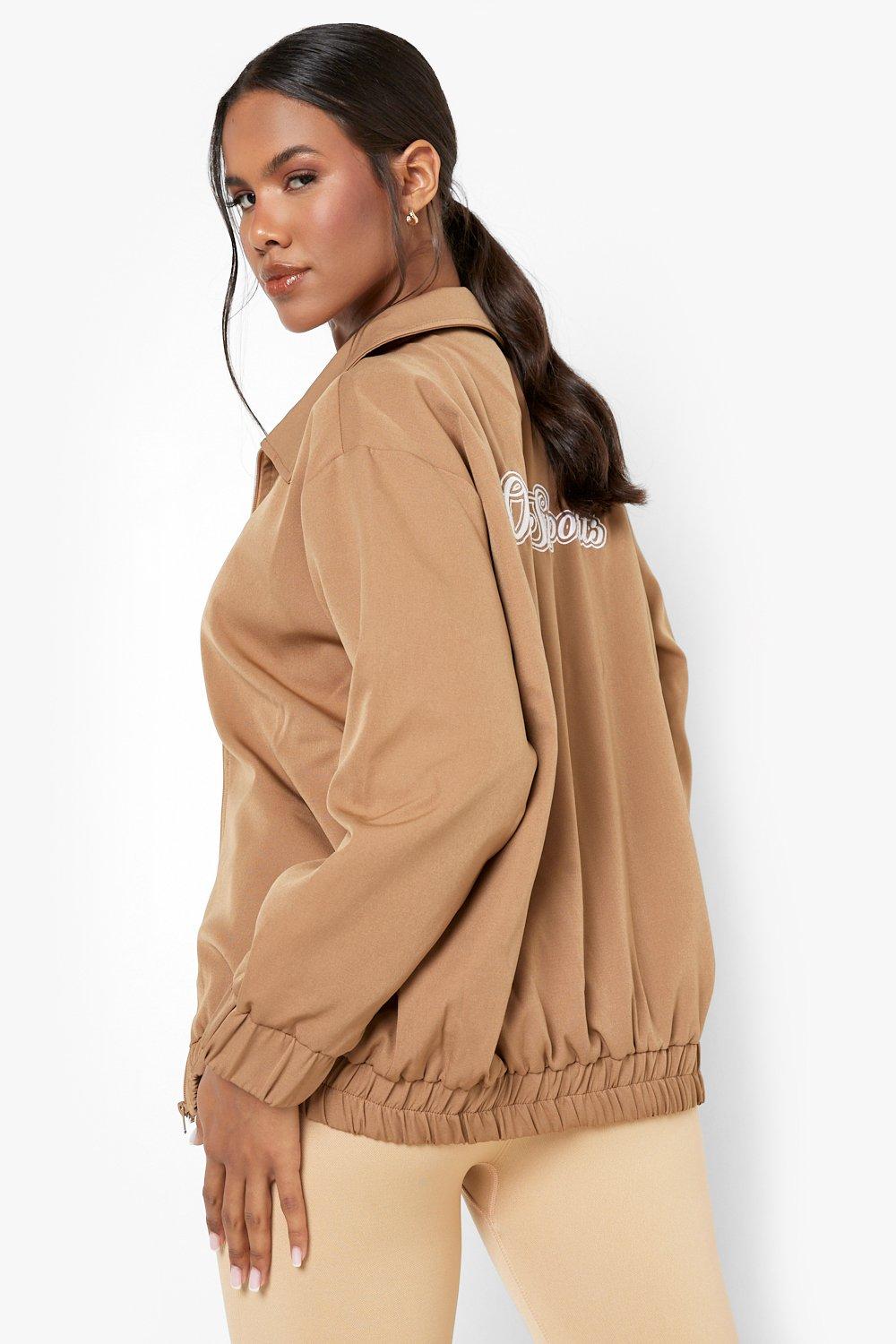 Women's Back Embroidered Coach Jacket | Boohoo UK