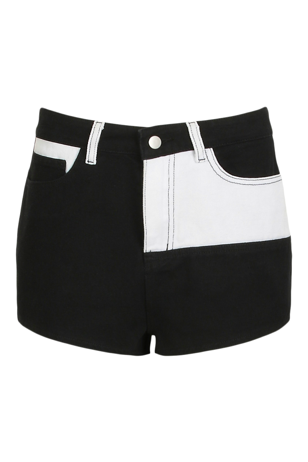 Half black half white on sale shorts