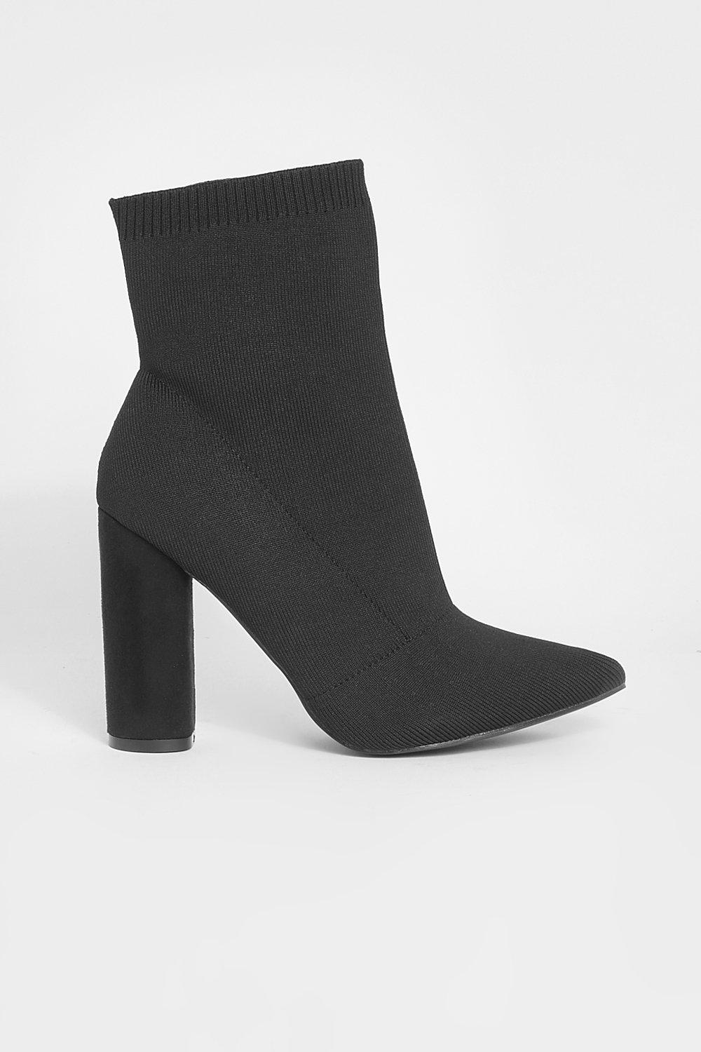 Boohoo black sock clearance boots