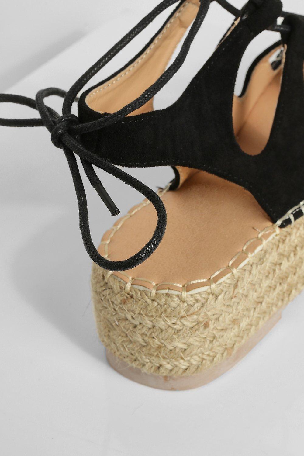 Wrap up espadrille flatforms sales