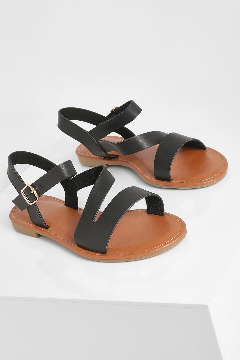 Asymmetric Strap Sandals