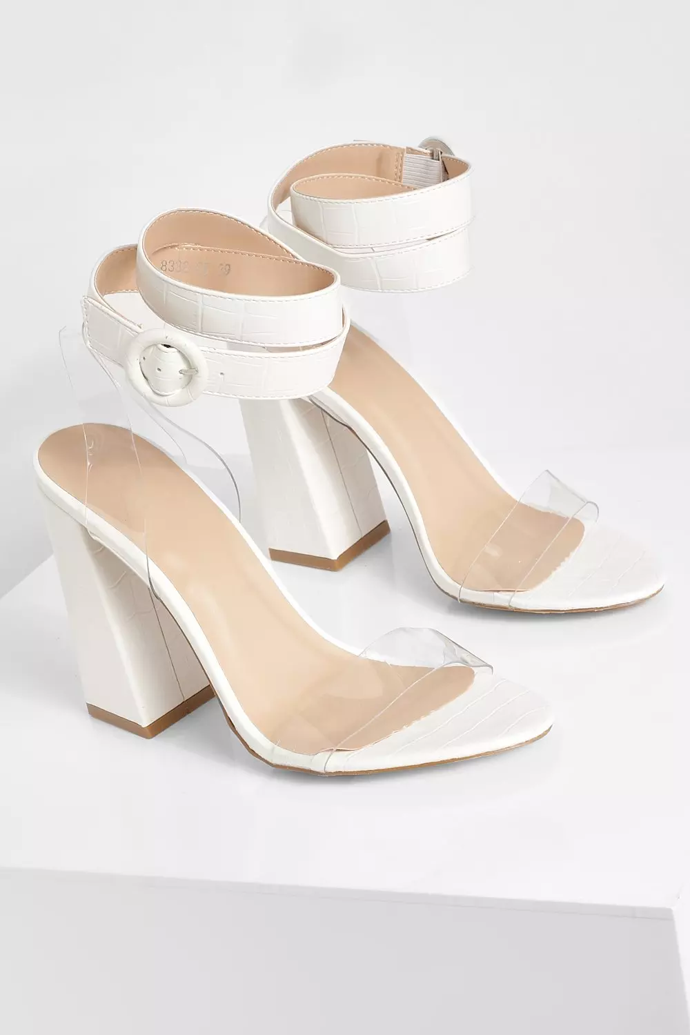 White sale vinyl heels