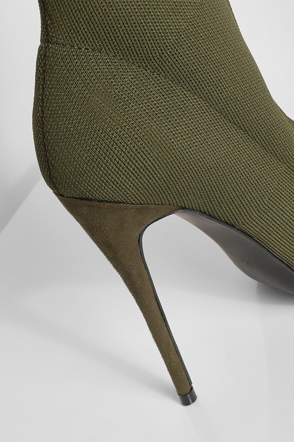 Olive green sale sock boots