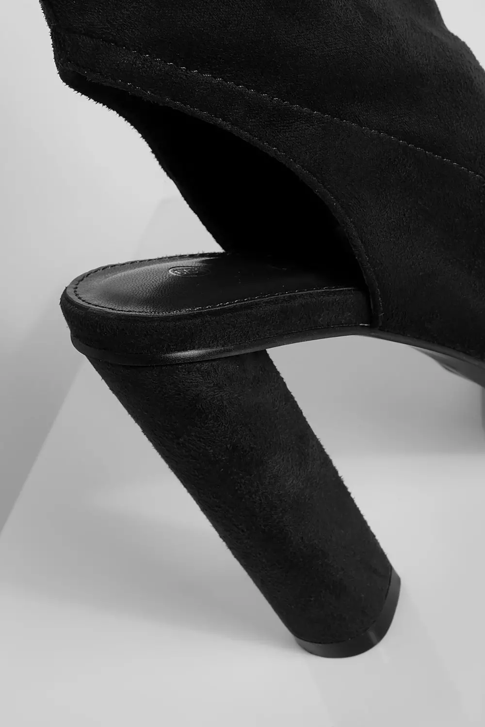 Black Peep Toe Sock Boots alternative image