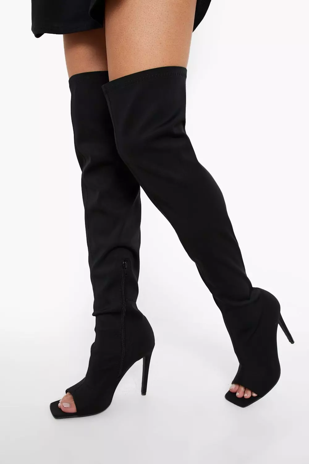 Over the shop knee peep toe