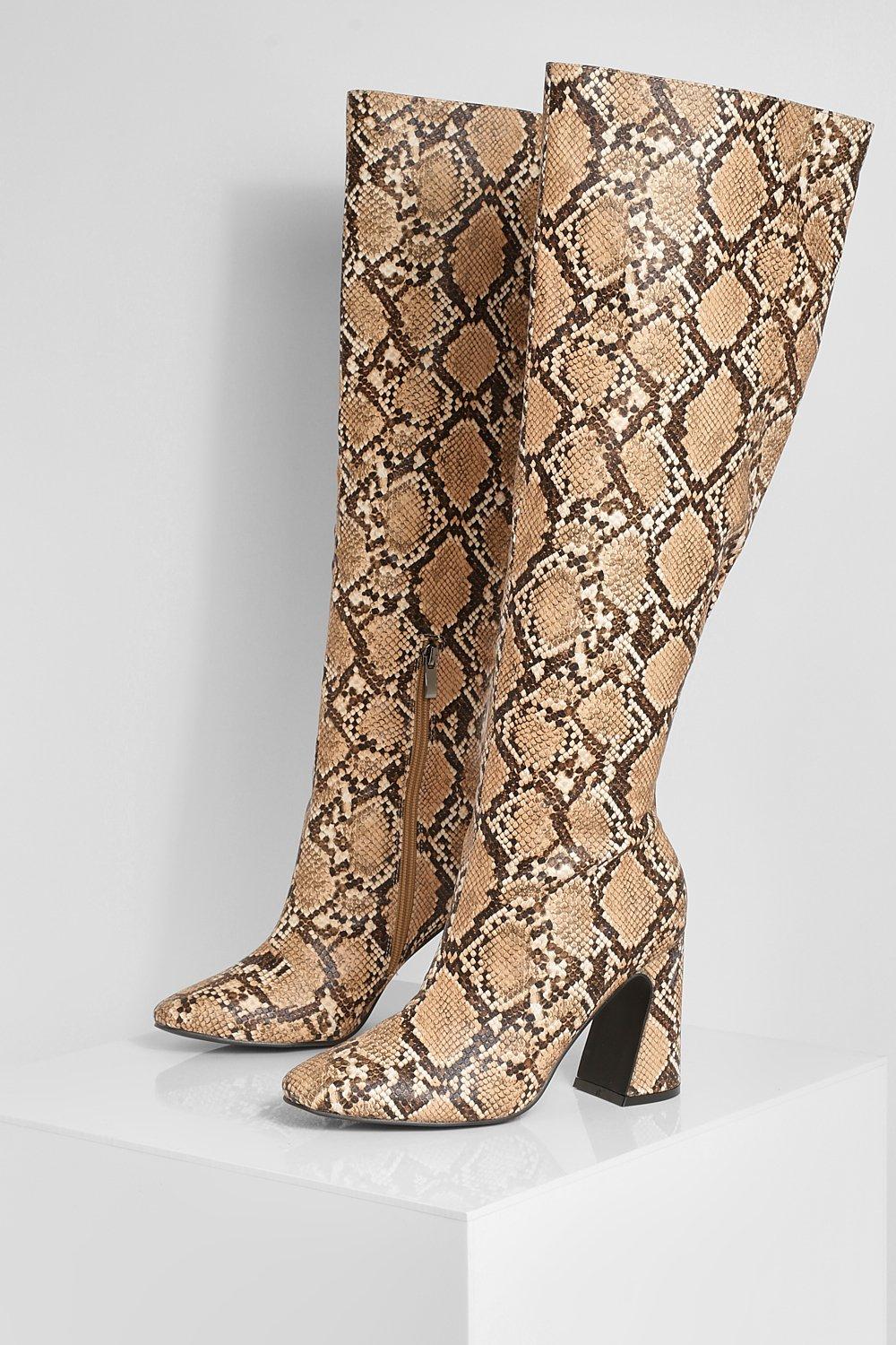 Boohoo hot sale snakeskin boots