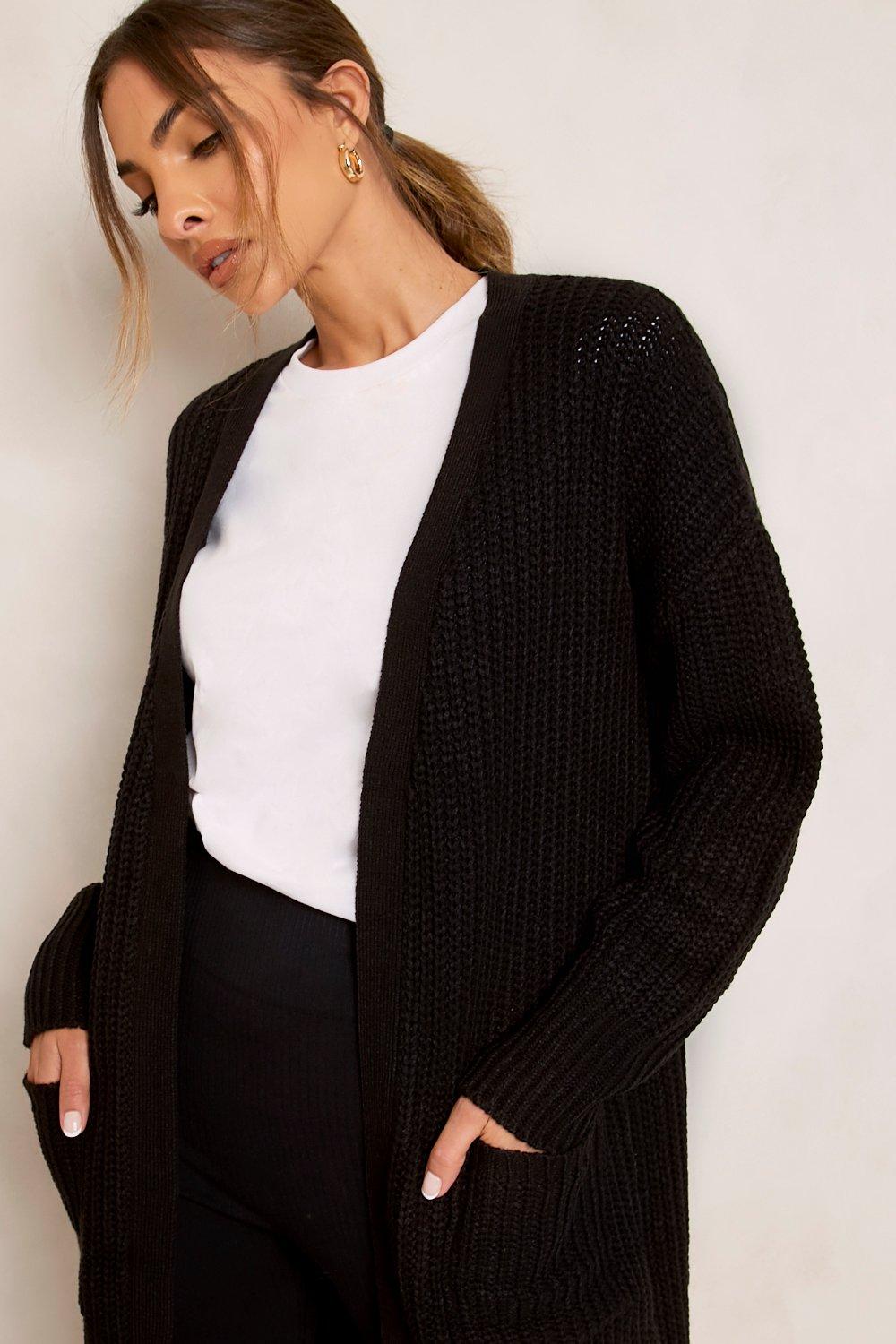 Black 2025 midi cardigan