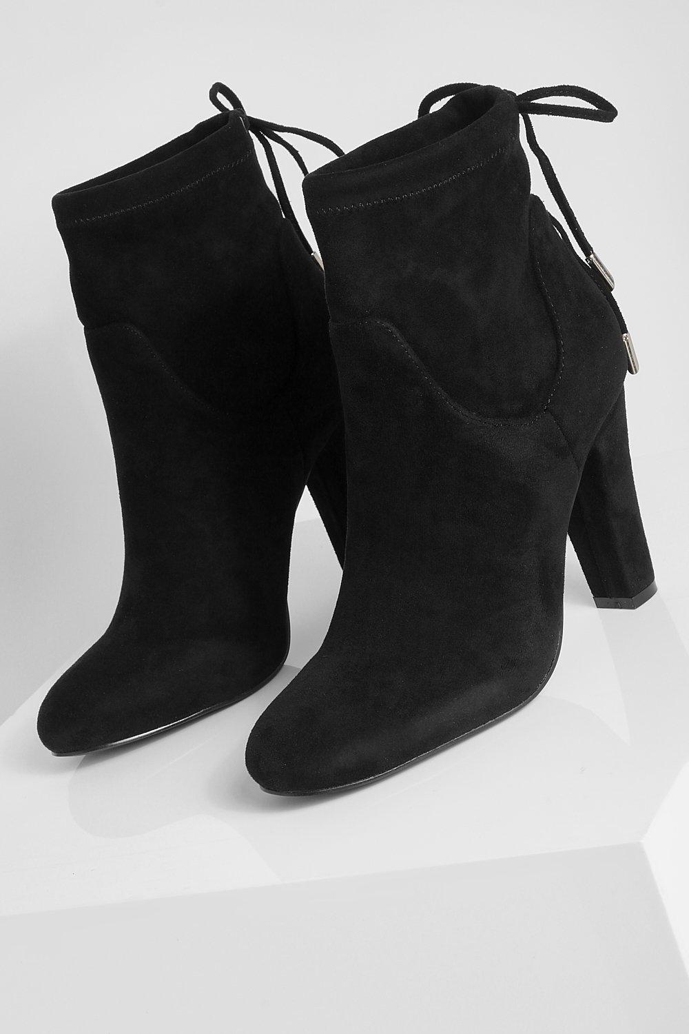 Tie back deals ankle boots