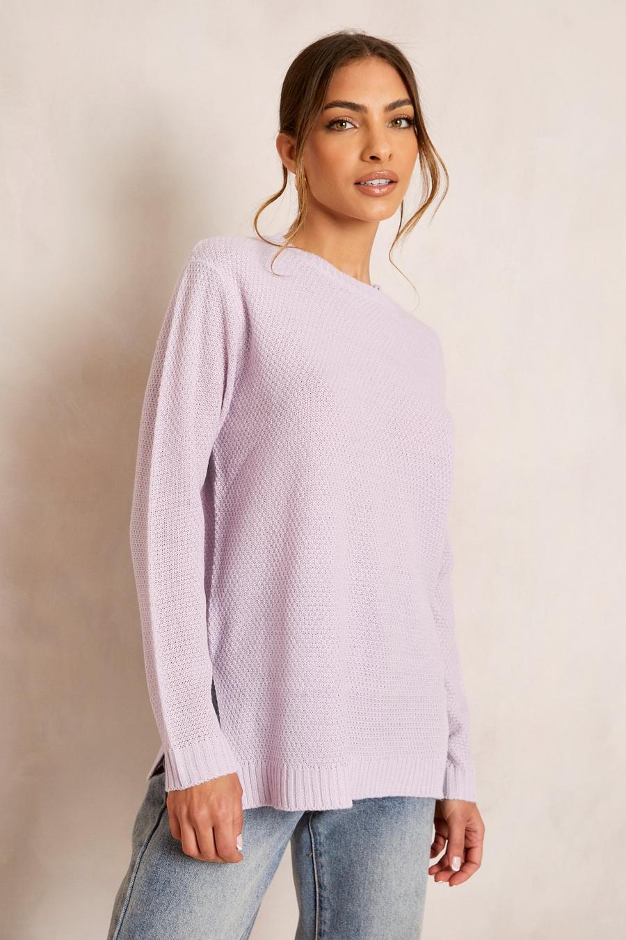 Washed lilac purple Lightweight Sweater