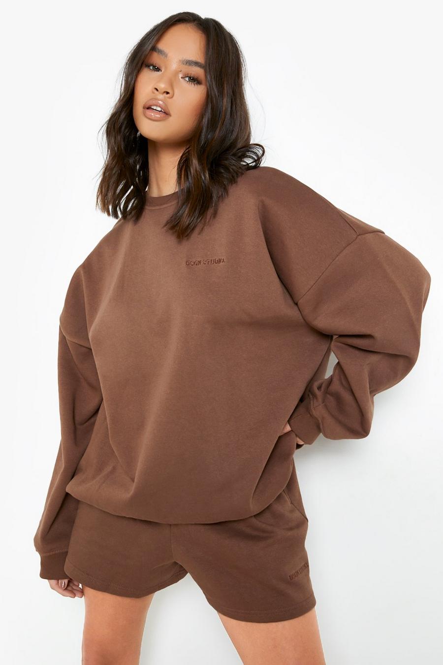 Chocolate Premium Oversized Sweatshirt image number 1