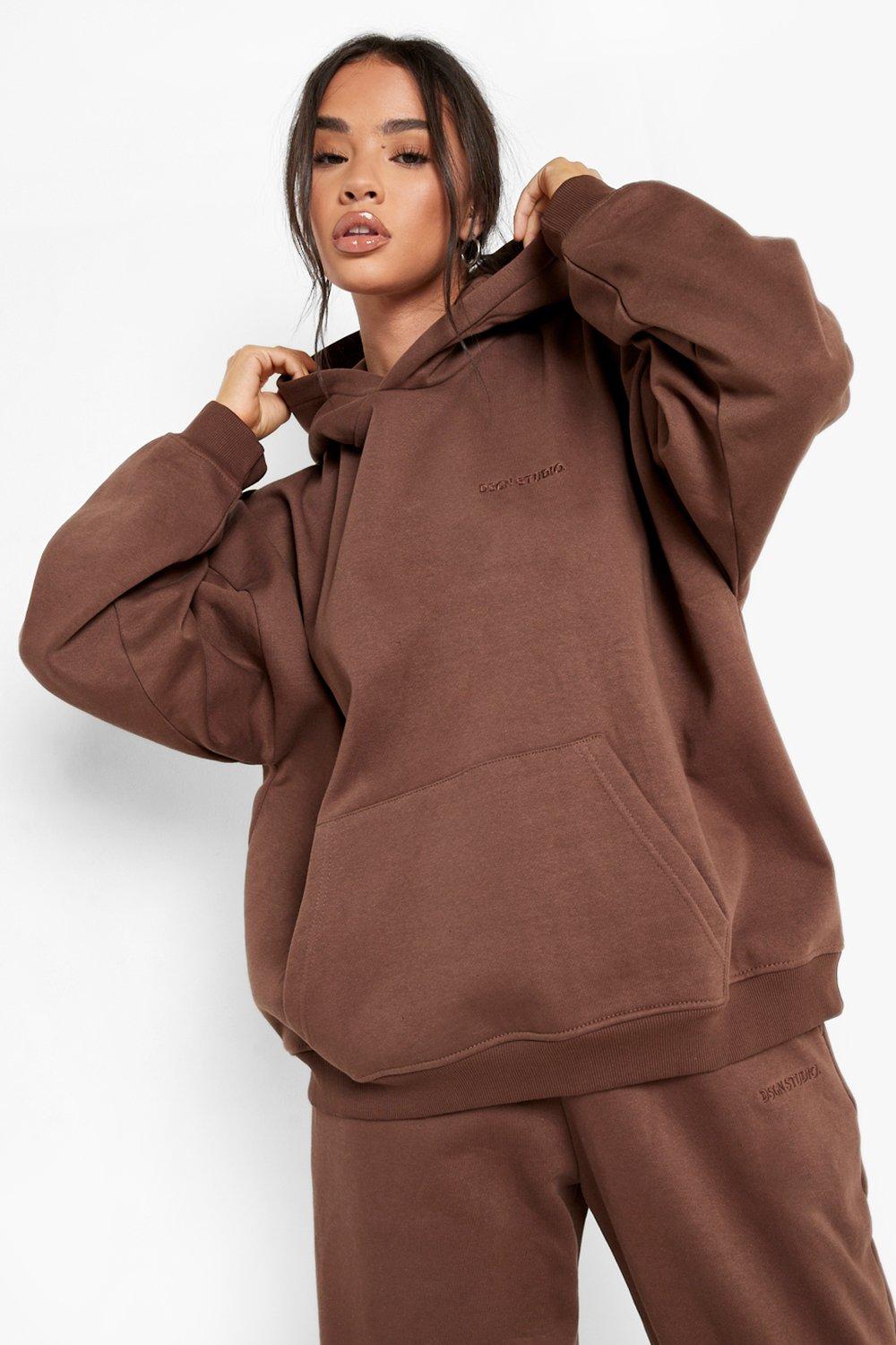 Brown hoodie ladies hotsell