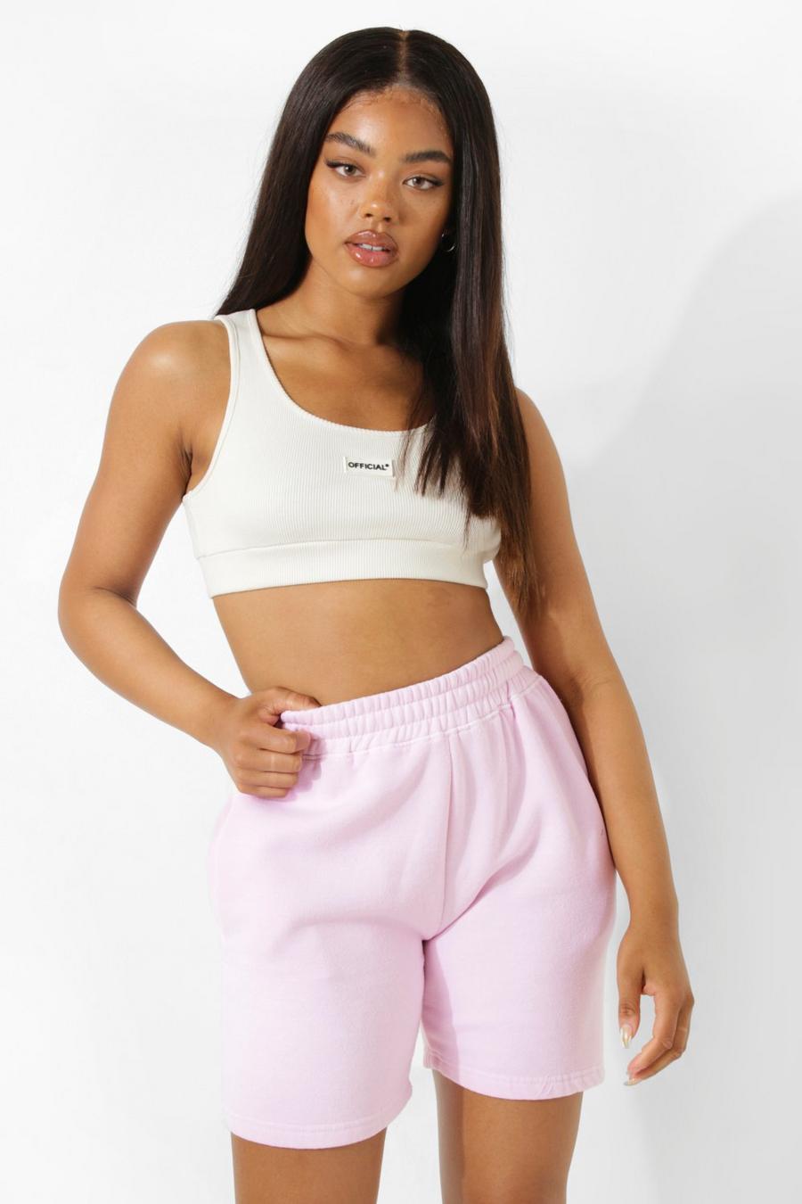 Pink Overdyed Sweat Short image number 1